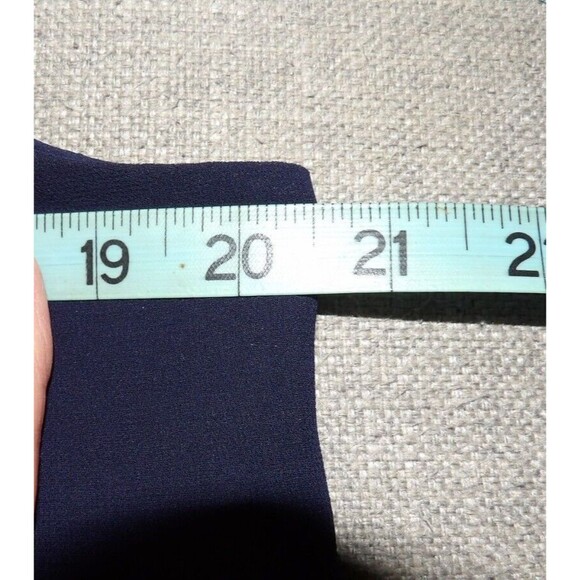 Coldwater Creek Navy Blue Embellished Rhinestone Tank Size M 10-12 Layered Slits - Picture 10 of 11